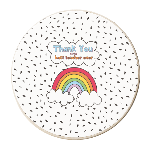 Thank You Teacher - personalised beer coaster by Laura Lonsdale