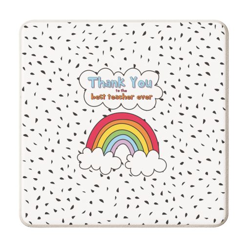 Thank You Teacher - personalised beer coaster by Laura Lonsdale