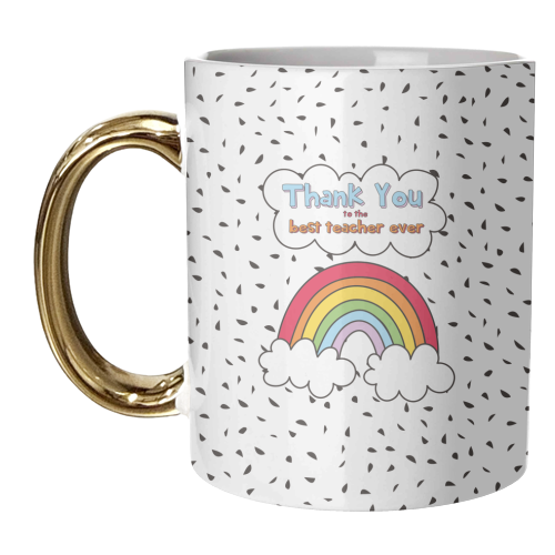 Thank You Teacher - unique mug by Laura Lonsdale