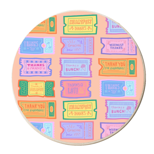 Thank You Tokens - personalised beer coaster by Lilly Rose