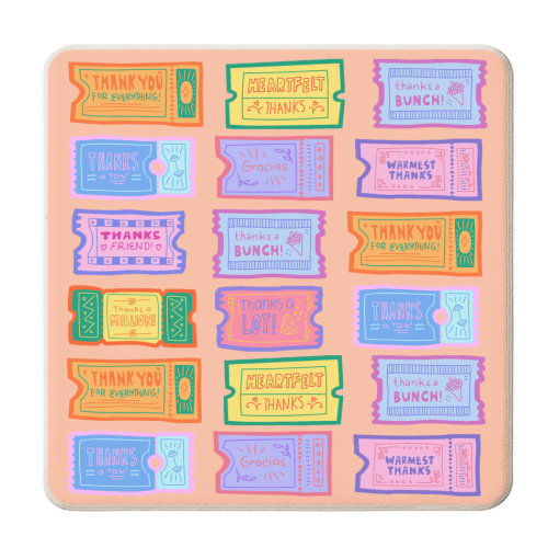 Thank You Tokens - personalised beer coaster by Lilly Rose