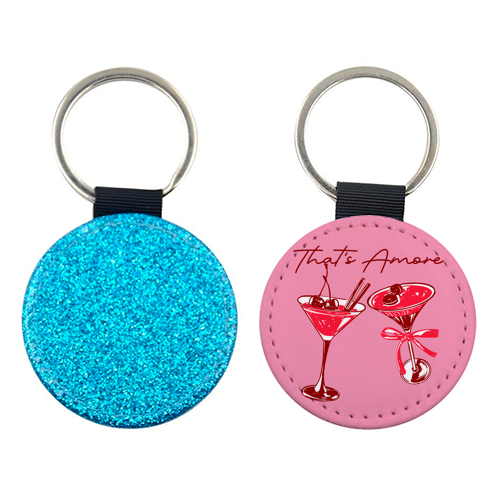 That's Amore Cherry Cocktail Illustration - keyring by EZbie