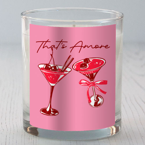 That's Amore Cherry Cocktail Illustration - scented candle by EZbie