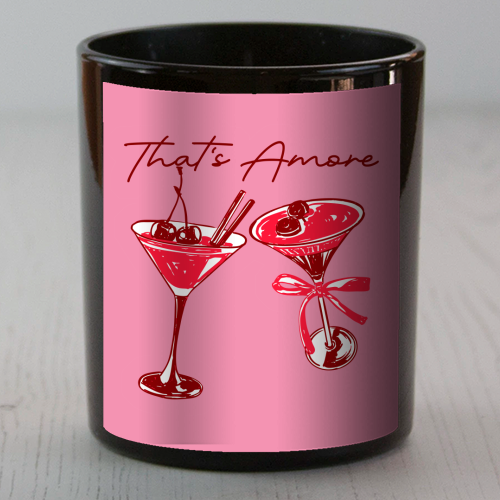 That's Amore Cherry Cocktail Illustration - scented candle by EZbie