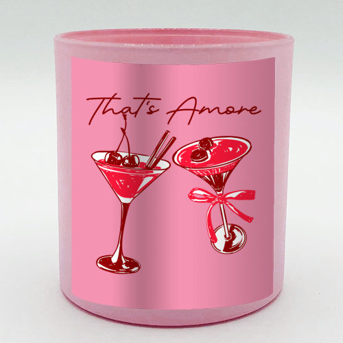 That's Amore Cherry Cocktail Illustration - scented candle by EZbie