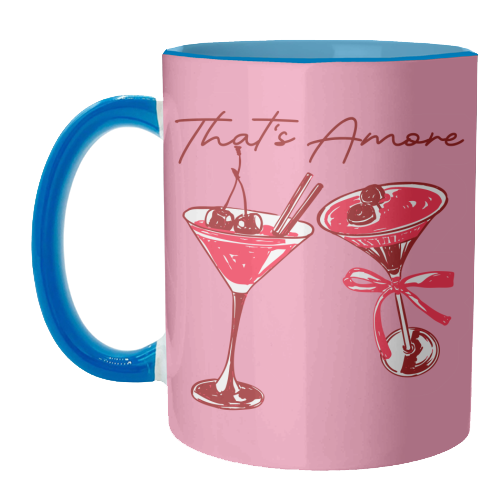 That's Amore Cherry Cocktail Illustration - unique mug by EZbie