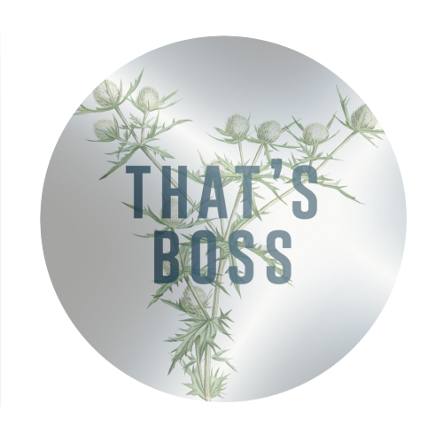 That's Boss - Circle Sticker by The 13 Prints
