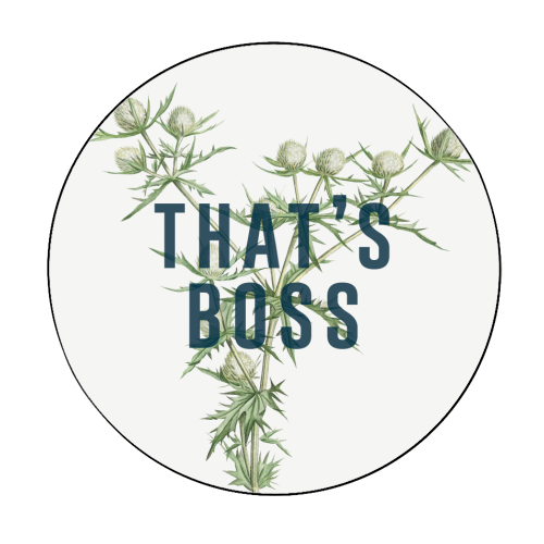 That's Boss - Circle Sticker by The 13 Prints