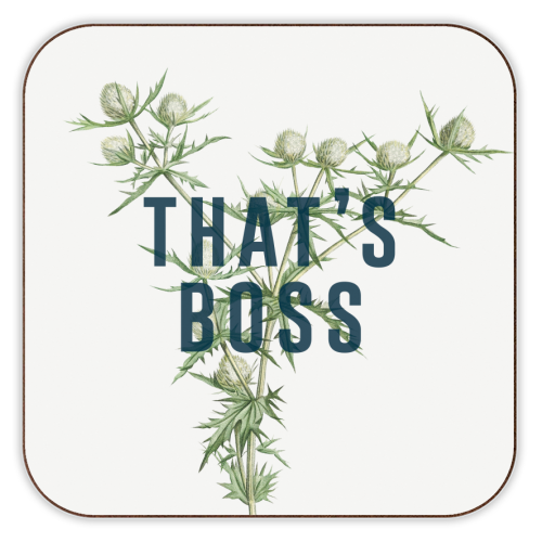 That's Boss - personalised beer coaster by The 13 Prints