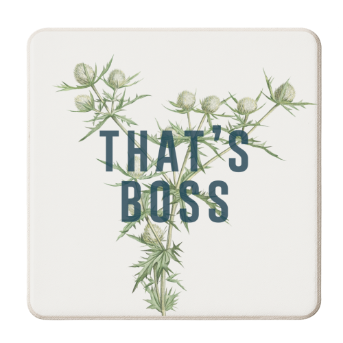 That's Boss - personalised beer coaster by The 13 Prints