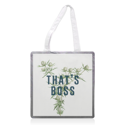 That's Boss - printed canvas tote bag by The 13 Prints