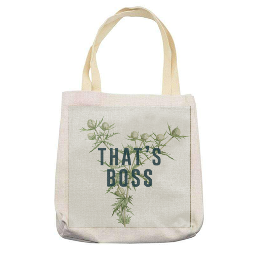 That's Boss - printed canvas tote bag by The 13 Prints