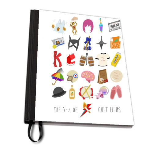 The A-Z of cult films - personalised A4, A5, A6 notebook by Stonefoxes