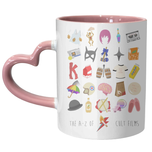 The A-Z of cult films - unique mug by Stonefoxes