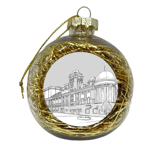 The Alhambra Theatre, Bradford (pale grey background) - xmas bauble by Adam Regester