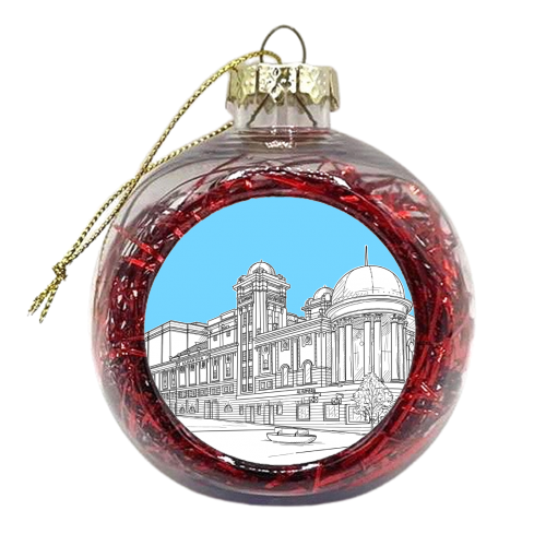 The Alhambra Theatre, Bradford, West Yorkshire (blue version) - xmas bauble by Adam Regester