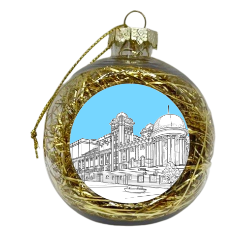 The Alhambra Theatre, Bradford, West Yorkshire (blue version) - xmas bauble by Adam Regester