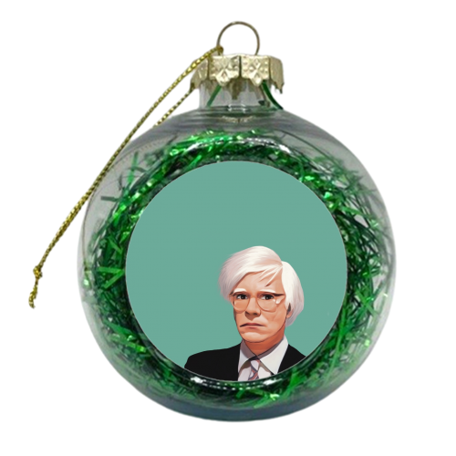 The Artists: Andy Warhol - xmas bauble by Giddy Kipper
