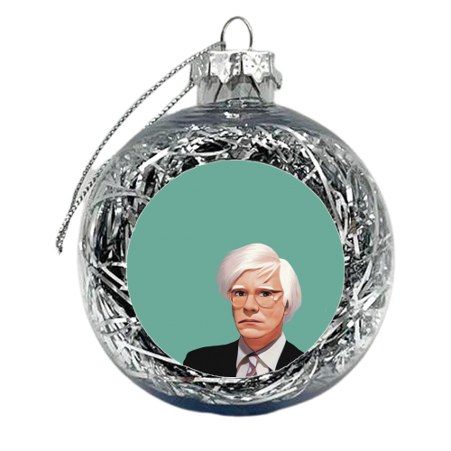 The Artists: Andy Warhol - xmas bauble by Giddy Kipper