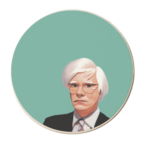 The Artists: Andy Warhol - personalised beer coaster by Giddy Kipper