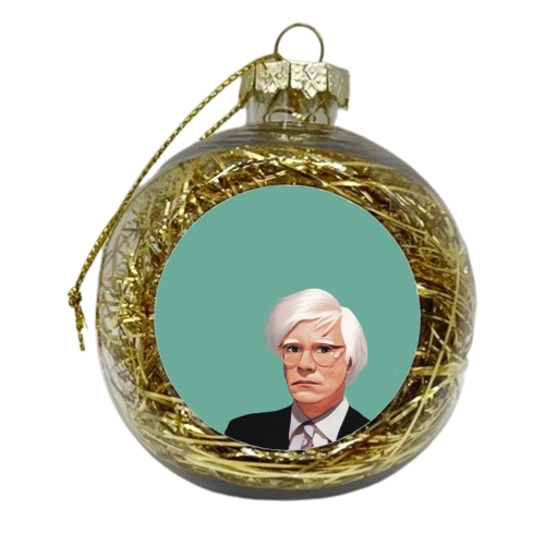 The Artists: Andy Warhol - xmas bauble by Giddy Kipper