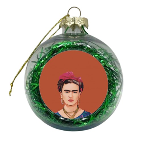 The Artists: Frida Kahlo - xmas bauble by Giddy Kipper