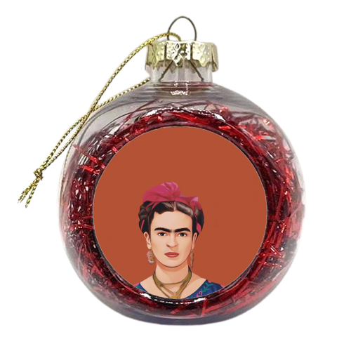 The Artists: Frida Kahlo - xmas bauble by Giddy Kipper