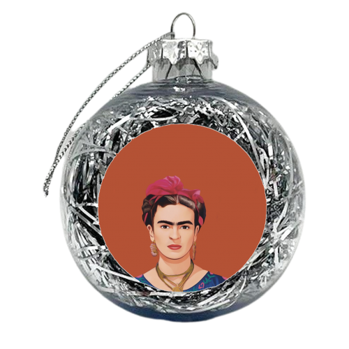 The Artists: Frida Kahlo - xmas bauble by Giddy Kipper