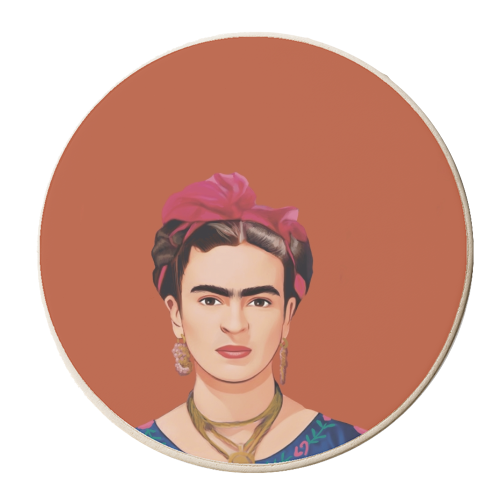 The Artists: Frida Kahlo - personalised beer coaster by Giddy Kipper