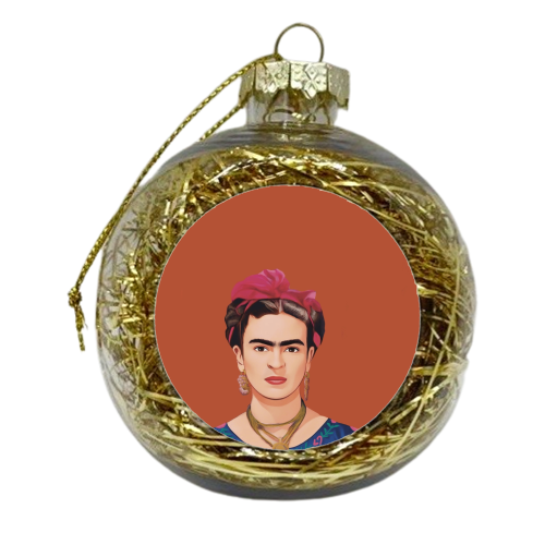The Artists: Frida Kahlo - xmas bauble by Giddy Kipper