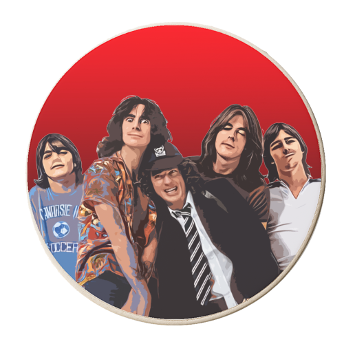 THE AUSSIE ROCKERS - personalised beer coaster by DOLLY WOLFE