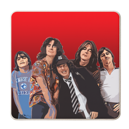 THE AUSSIE ROCKERS - personalised beer coaster by DOLLY WOLFE