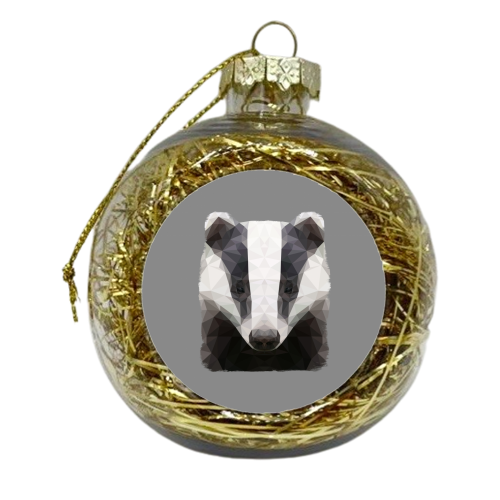The Badger - xmas bauble by petegrev