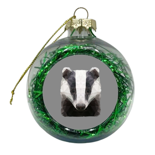 The Badger - xmas bauble by petegrev