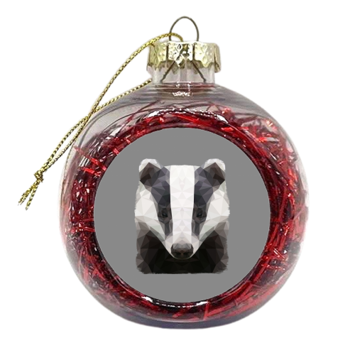 The Badger - xmas bauble by petegrev