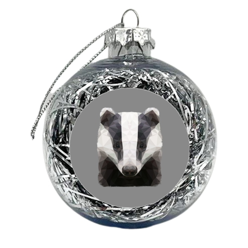The Badger - xmas bauble by petegrev