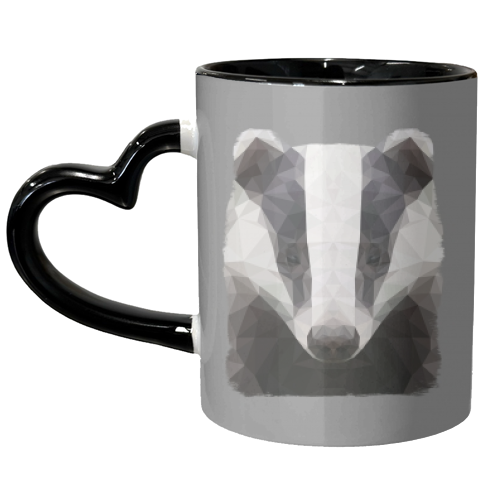 The Badger - unique mug by petegrev