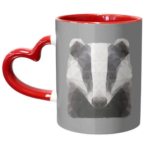 The Badger - unique mug by petegrev
