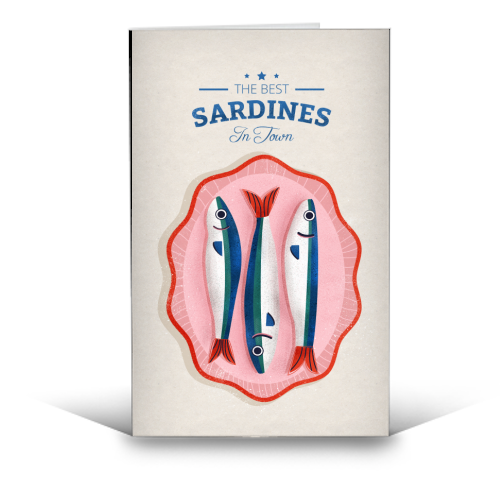 The Best Sardines - funny greeting card by Ania Wieclaw