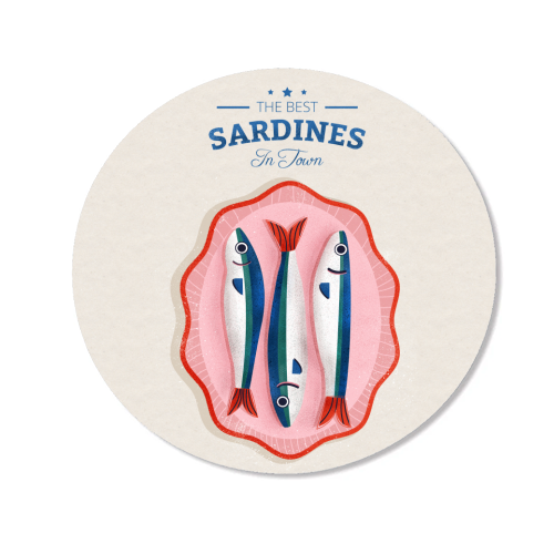 The Best Sardines - Magnet by Ania Wieclaw