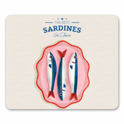 The Best Sardines - mouse mat by Ania Wieclaw
