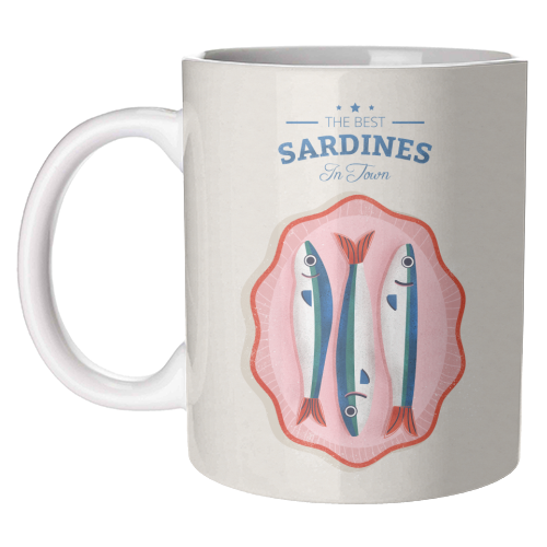 The Best Sardines - unique mug by Ania Wieclaw