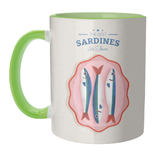 The Best Sardines - unique mug by Ania Wieclaw