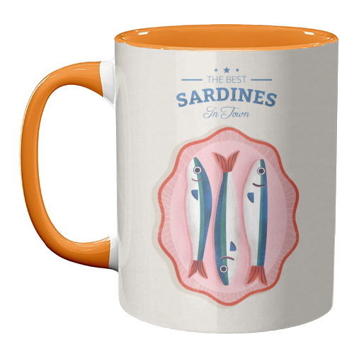 The Best Sardines - unique mug by Ania Wieclaw