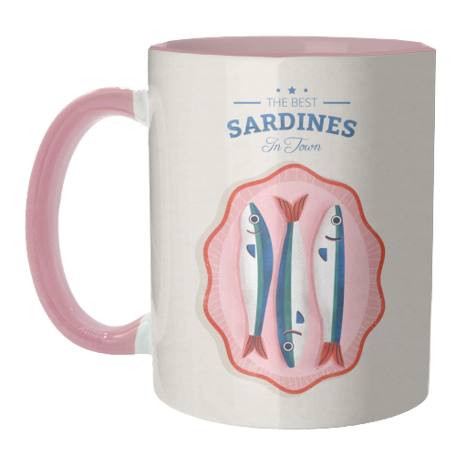 The Best Sardines - unique mug by Ania Wieclaw
