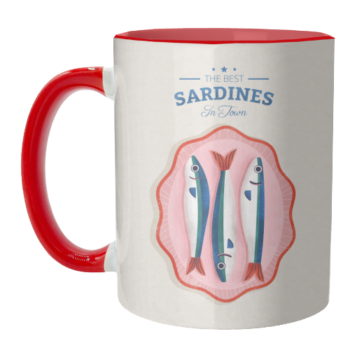 The Best Sardines - unique mug by Ania Wieclaw
