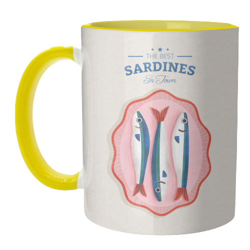 The Best Sardines - unique mug by Ania Wieclaw