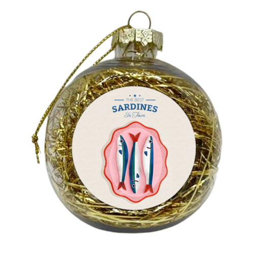 The Best Sardines - xmas bauble by Ania Wieclaw