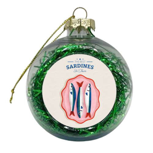 The Best Sardines - xmas bauble by Ania Wieclaw