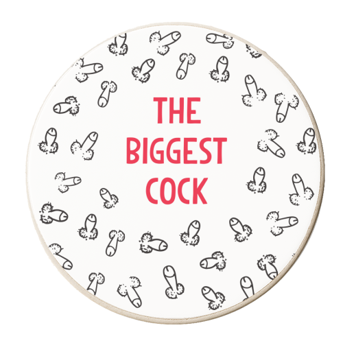 THE BIGGEST COCK - personalised beer coaster by The Boy and the Bear